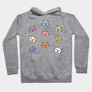 Cute Cat Face Sticker Pack 4 Hoodie